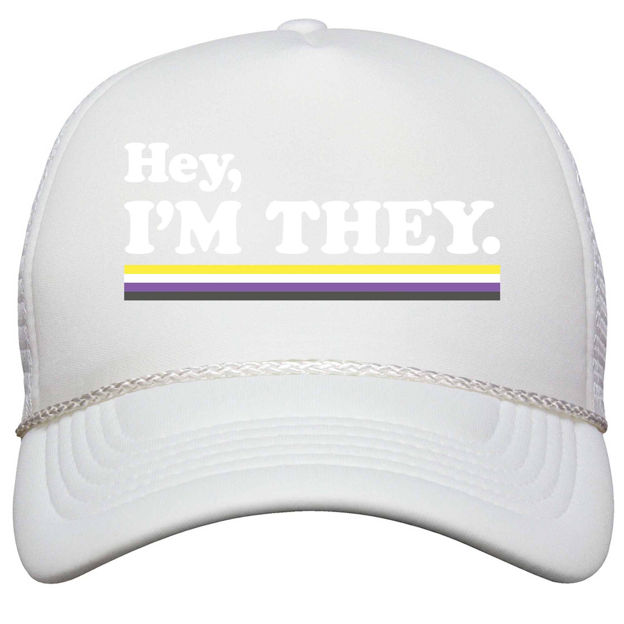 Hey, Im They. \(Non-binary\) Snapback Trucker Hat